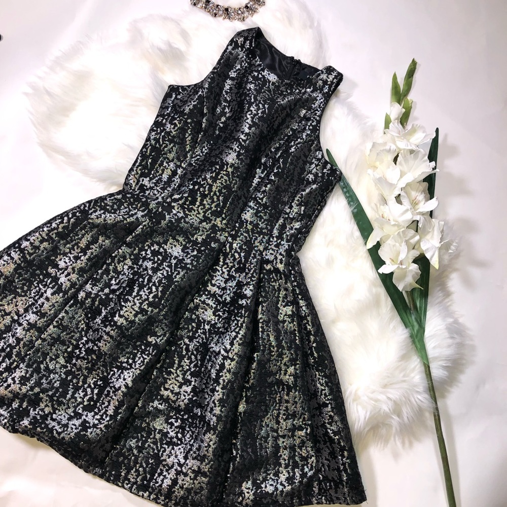 Do + Be JACQUARD DRESS‎ A-line Dress Fit and Flare Holiday Party New Years - Picture 9 of 11